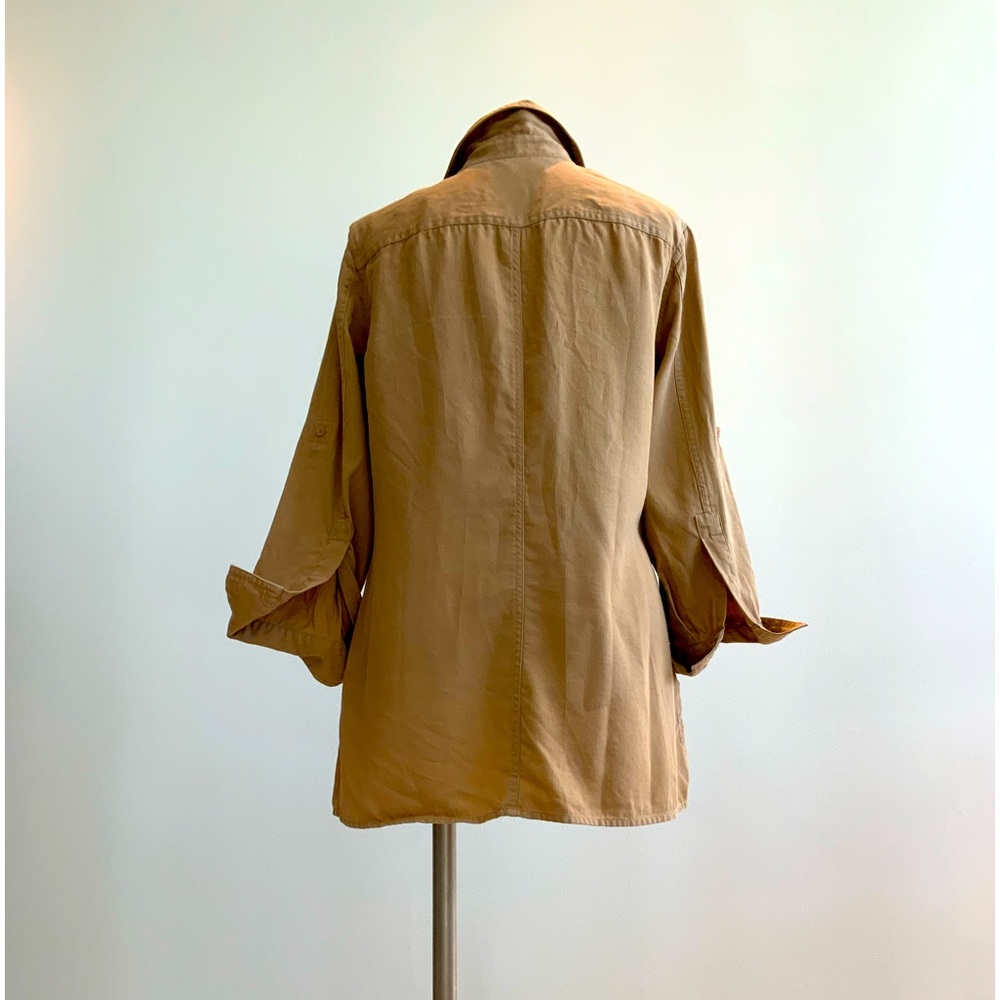 Vintage Liz Claiborne Classic Ladies Beige Top Sz Med - Picture 3 of 4